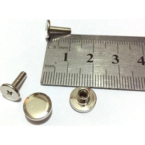 10mm Screw Fasten Stud,Nickel Rivets for Leathercraft