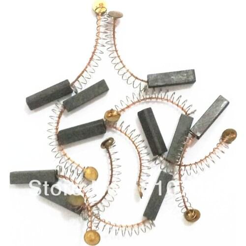10pcs Generic Electric Motor Carbon Brushes 4x4x15mm Springs & Wicks Power Hand Tool Grinder for Electric Drill