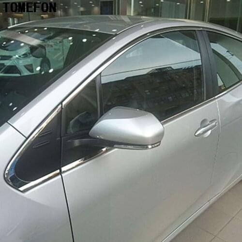 14pcs For Toyota Prius XW50 2016 2017 Stainless Steel Full Window Molding Trim glass strips Frame Sill Trim