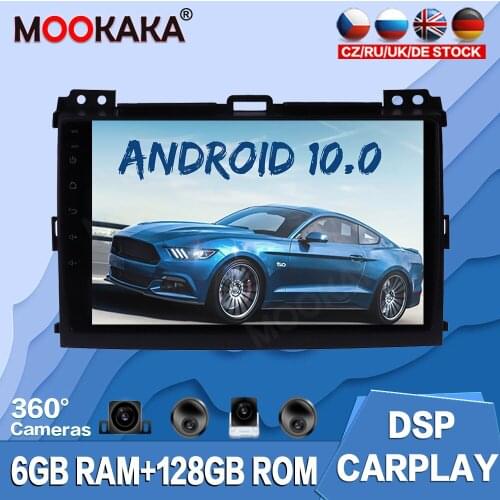 For Toyota Land Cruiser Prado 2004-2009 Android 10.0 128G Car Multimedia Player Auto Radio Stereo GPS Navigation Head Unit Audio