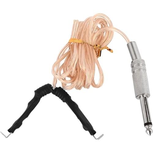 1 Piece Clear Tattoo Body Art Design Machine Power Supply Hook Line Foot Switch Tattoo Applicator