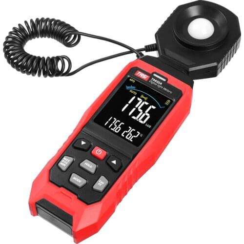 TA632A LCD Digital Light Meter Digital Lux Meter Handheld Illuminometer Luminometer Photometer Luxmeter Light Meter 0-200000 Lux