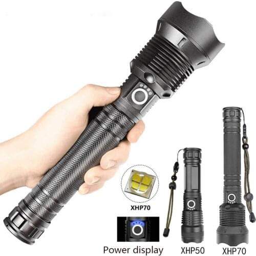 P70 Glare Flashlight Outdoor Waterproof USB Rechargeable Telescopic Zoom High-power LED Flashlight
