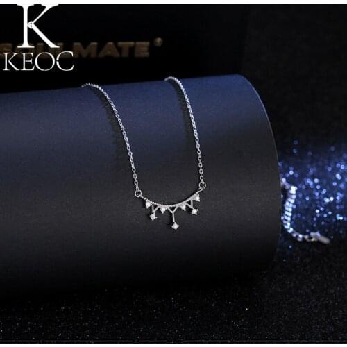 Keoc New 2021 Geometric Pendant Womens Necklace AAA Zirconia Wedding Birthday Party Personalized Gift Friends tv Show