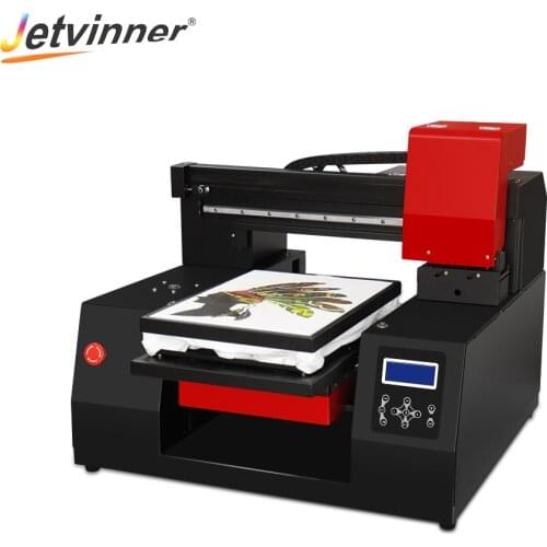 Jetvinner Automatic A3+ Flatbed Printer 33* 60 cm DTG Printer T-shirt Printer For Textile Shirt Canvas With Double Print Head