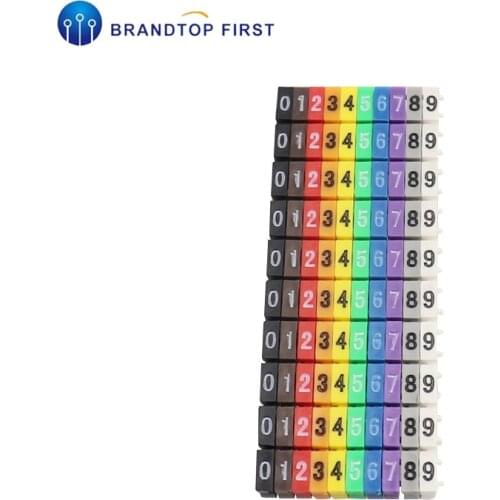 4mm2 Arabic Numerals M Type CAT 6 Clip Network Ethernet Wire Number Label Tube Cable Marker