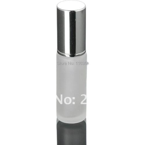 50ml frosted glass ,with shiny silver press pump bottle and shiny silver cap ,lotion bottle , Cosmetic Packaging,glass bottle