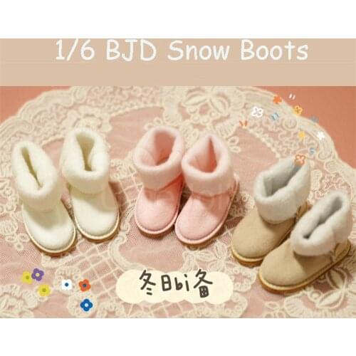 1 Pair Cute Winter Snow Boot for 1/6 BJD Doll Shoes Clothes Outfits Accessories Toy