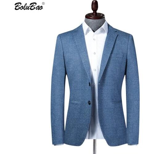 BOLUBAO Brand Men Blazer New Mens Slim Fit Turndown Collar Suit Jacket Business Style Fashion Office Male Dress Blazers