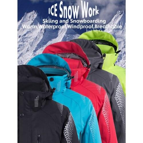 -30 Mens and Womens Snow Suit Wear Snowboarding Clothing Winter Outdoor Sports Coats Waterproof Windproof Ski Jackets Brand