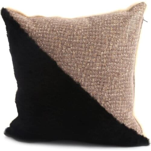 Genuine lamb fur, comfortable and soft square pillow hotel home living room bedroom sofa decorative ornament pillow