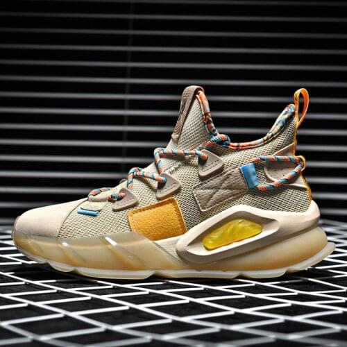 New Running Boots For Men Trendy Dad Sneakers Mesh Breathable Chunky Athletics Jogging Walking Shoes Male Socks Casual Trainers