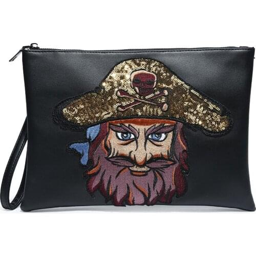 Personalized hand bag retro fashion embroidered design street bag single shoulder bag iPad pack fashion