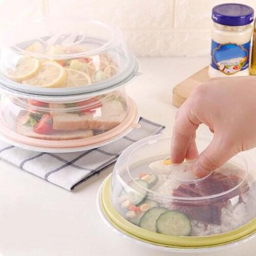 Plastic Sealing Cover Food Storage Refrigerator Plate Lid Microwave Oven Cap Kitchen Accessories Tool Microwave Cover