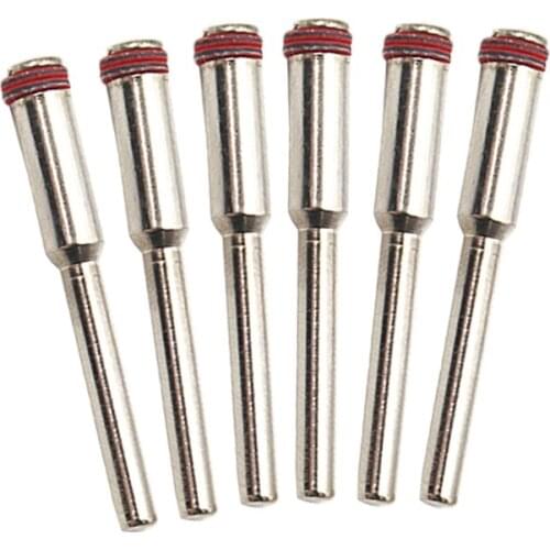 QWORK 6pcs 3mm Shank Rotary Mandrel Dremel accessories for Dremel Rotary Tools suit for Reinforced Cut-Off Disc connecting shank