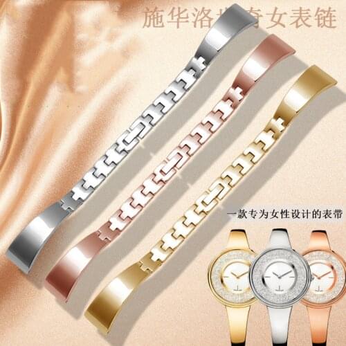 316L stainless steel for Swarovski steel band womens watch chain 5269250 solid fine steel strap 8mm 10mm 12mm14mm