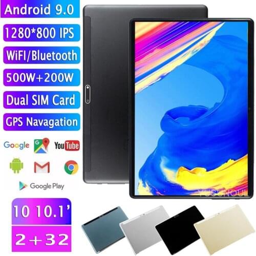 64G SD Card Free Gifts!!! Google Play 10 inch tablet Android 9.0 OS Quad Core 2GB RAM 32GB ROM Wifi GPS Tablet Bluetooth 2.5D TP