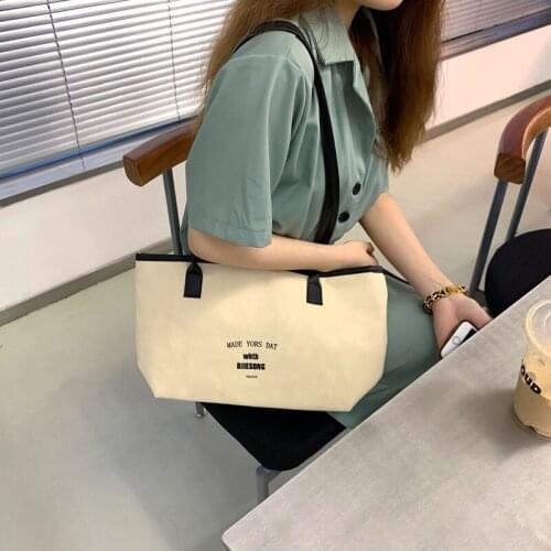Crossbody Bag Women Designer Handbag Purse Shoulder Bag Female Drawstring Women Bag Fashion 2021 New Simple Canvas High Capacity
