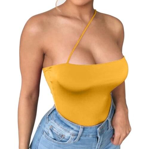 Women Sleeveless Crop Tube Top Sexy Off Shoulder Single Strap Wrap Chest Bandeau F42F