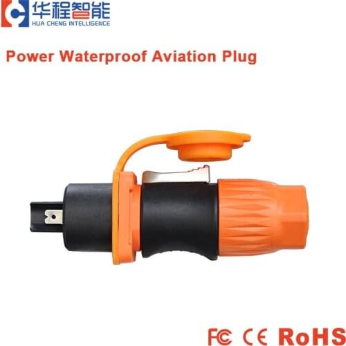 1PCS Led Aviation Plug Waterproof 20A Outdoor led Power Plug Panel Mount Adapter Panel Aviation Connector Electrical Power