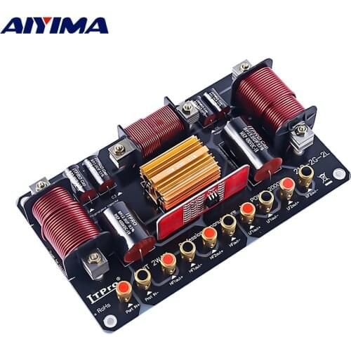 AIYIMA 2000W 2 Way Tweeter Bass Speaker Crossover Two Way Divider Double Treble Woofer Frequency Divider Stage Crossover Filter