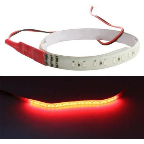 2PCS Red 30CM 3528 32Led Knight Rider Flash Strobe Scanner Neon Strip Light DIY