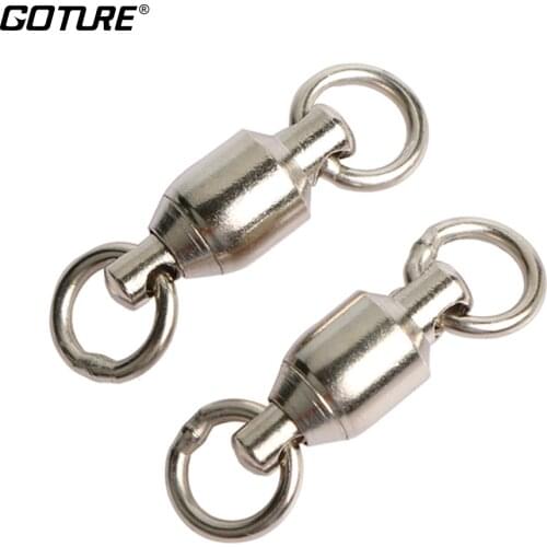 200pcs/lot Fishing Rolling Swivel Ball Bearing Swivel with Solid Ring Size 8, 6, 4, 2 Fishing Connector Hooks Fishing Tackle