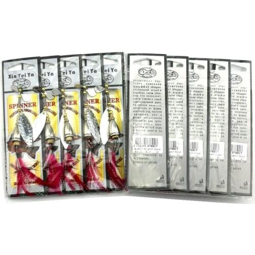 5PC/SET 6 type fishing lure spoon fishing tackle fly carp spinner crankbait fish metal lure free shipping