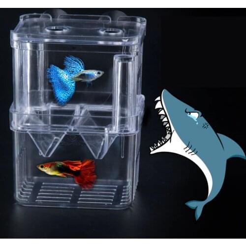 Aquarium Accessories Acrylic Fish Breeding Isolation Box Fish Tank Aquarium Breeder Double Guppies Hatching Incubator