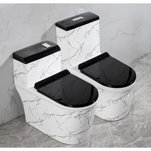 Black toilet, black and white marble toilet, household deodorant toilet, small house type