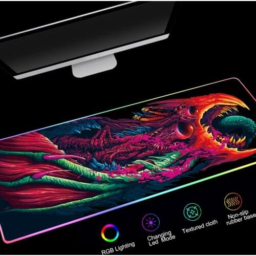 CSGO 900x400mm Gaming Mouse Pad RGB Large Mouse Pad Gamer Computer Mousepad Led Backlight Carpet Mause Pad XXL Keyboard Desk Mat