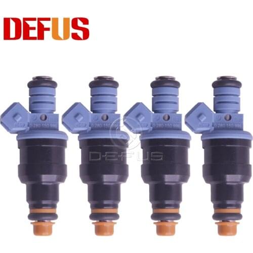DEFUS 4PCS Fuel Injector Nozzle OE 0280150996 Fit Lada Samara Forma Niva 112 1.5L 1.7L L4 91-14 0280158110 0 280 150 996 NEW