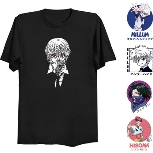 Hunter X Hunter T-shirt Japanese Anime men tshirt Hisoka Morow male clothes Kawaii Killua Zoldyck T-shirt Harajuku Tshirts