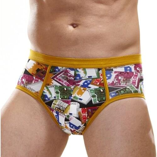 Hot Print Underpants underwear sexy briefs Mens Sexy Underwear comforty Shorts