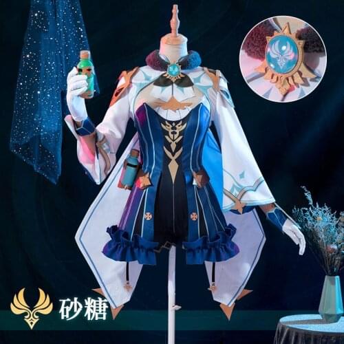 Game Genshin Impact Harmless sweetness Sucrose cos suit full set of loli cosplay costume female Sucrose suit Customize
