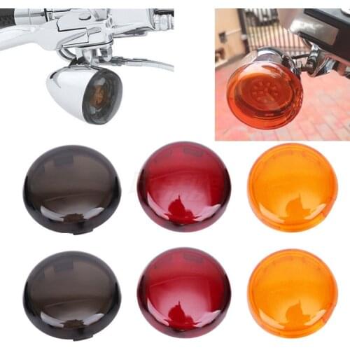 Black Red Yellow Motorcycle Indicator Lens Light Caps Cover For Harley Dyna Softail Electra Glide Road King Sportster 883 1200