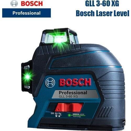 Bosch GLL3-60XG Laser Level 360 Degree High Precision 12 Line Green Vertical And Horizontal Measuring Tool Projection Line