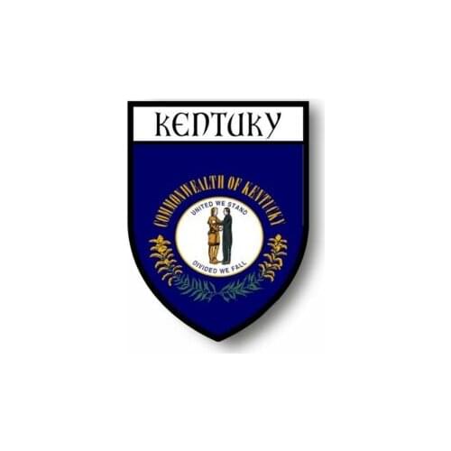 Hot Sticker Car Motorbike Coat of Arms City Flag States USA Kentucky Stickers for Laptops, Office Supplies, Motorcycles, Cars