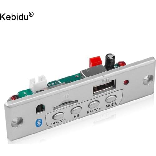 Kebidu 12V MP3 WMA Decoder Board Audio Module USB TF Radio Bluetooth 5.0 Wireless Music Car MP3 Player With Remote Control