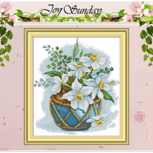 Blooming flowers painting counted Cross Stitch 11CT 14CT Cross Stitch Set Wholesale DIY Cross-stitch Kit Embroidery Needlework