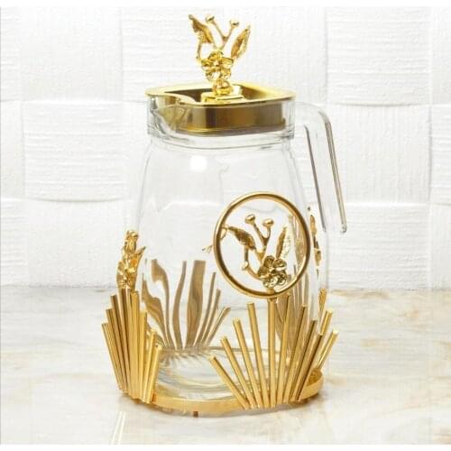 Set Kitchen Tray 5 Piece Serving Spoon Pitcher Jar Set