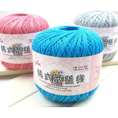 50g/PC Warm Lace Crochet Yarn Thin Cotton Thread 08# By 0.8MM For Hand Knitting Children Blanket Cloth Yarn