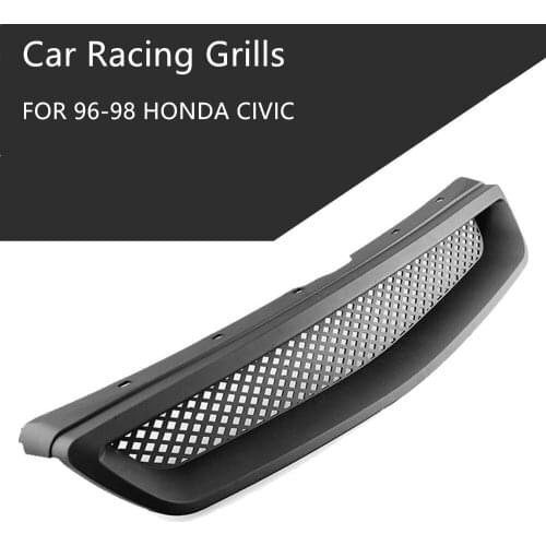 Front Racing Grill For Honda Civic 1996-1998 Front Hood Grill Grille Car Exterior Parts Racing Grills