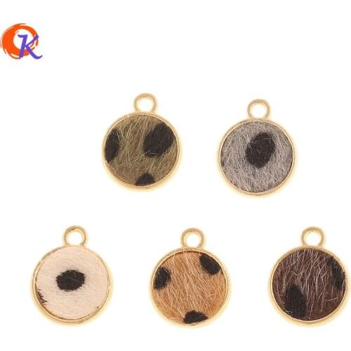 Cordial Design 100Pcs 12*15MM Jewelry Accessories/DIY Charms/Hand Made/Coin Shape/Leopard Print Effect/Pendant/Earring Findings