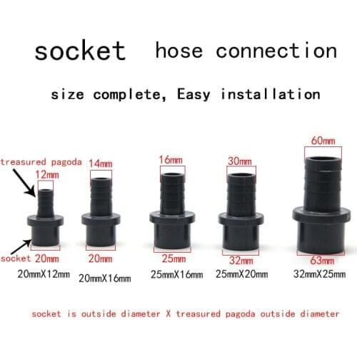 Hose Connector Pagoda Direct PVC Material Hose Direct Hard and Soft Quick Connect Plastic Pagoda Connector Socket 1 Pcs