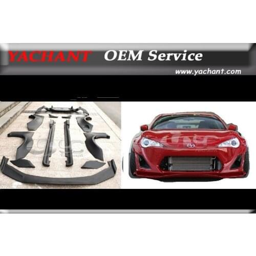 FRP Fiber Glass Front Rear Lip Front Fender Rear Fender Side Skirt Fit For Toyota GT86 FT86 ZN6 FR-S RB Style Bodykit