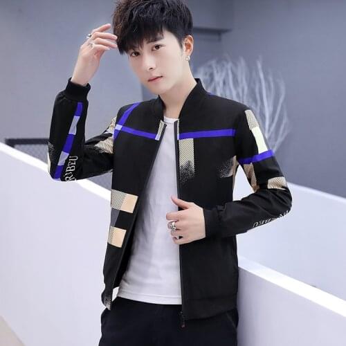 2021 Spring Autumn Casual Fashion Thin Slim Bomber Jacket Men Overcoat New Arrival Baseball Jackets Mens Coat M-3XL Top Clothes