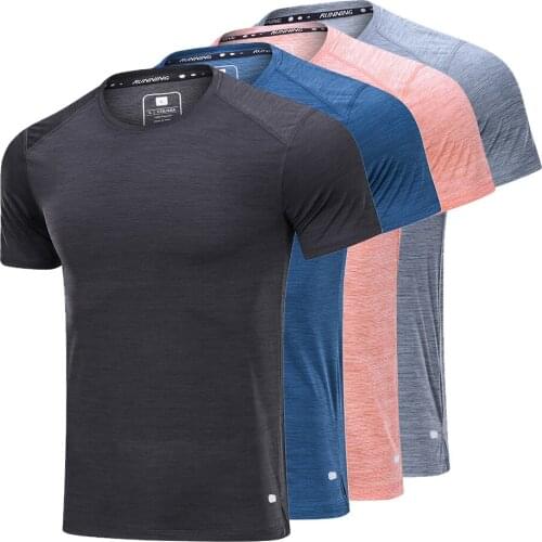 High Quality T Shirt For Men Short Sleeve Running T-Shirts Fitness Quick Drying Training Clothes Exercise Gym Sports Shirts Tops
