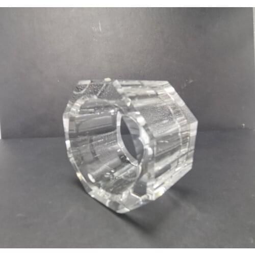 1 Sets High-End Crystal Square Napkin Rings Hotel Wedding Napkin Transparent Square Bucket Spot Napkin Rings