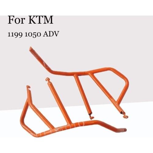 For KTM 1199 1050 ADV Black & Orange Motorcycle Upper Engine Frame Guard Crash Bar Protector